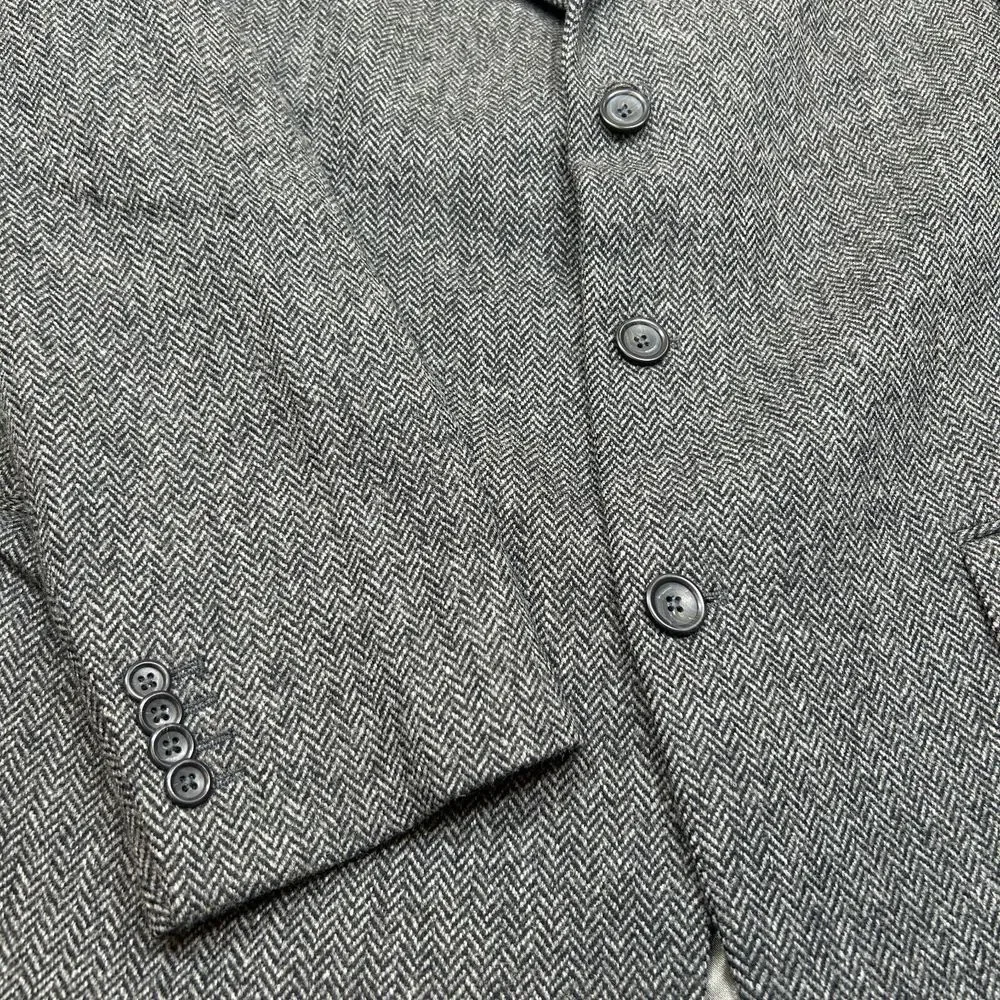 Banana Republic Tweed Sport Coat Mens‎ 44R 44 Grey Herringbone Wool
